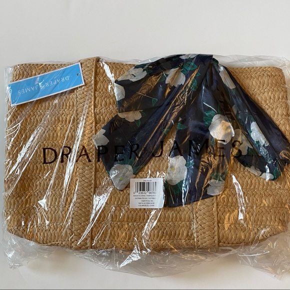 Draper James Straw Bag with Floral Scarf - Picture 2 of 3